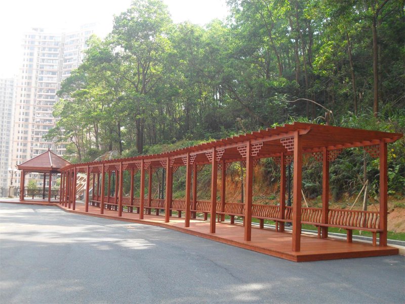 防腐木花架